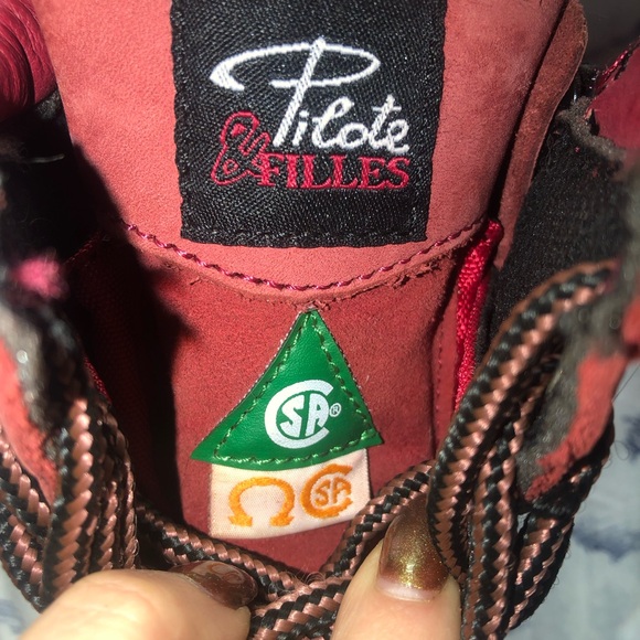 P&F Workwear Red Women’s Work Boots Waterproof Safety Toe Size 5 US - Picture 12 of 13